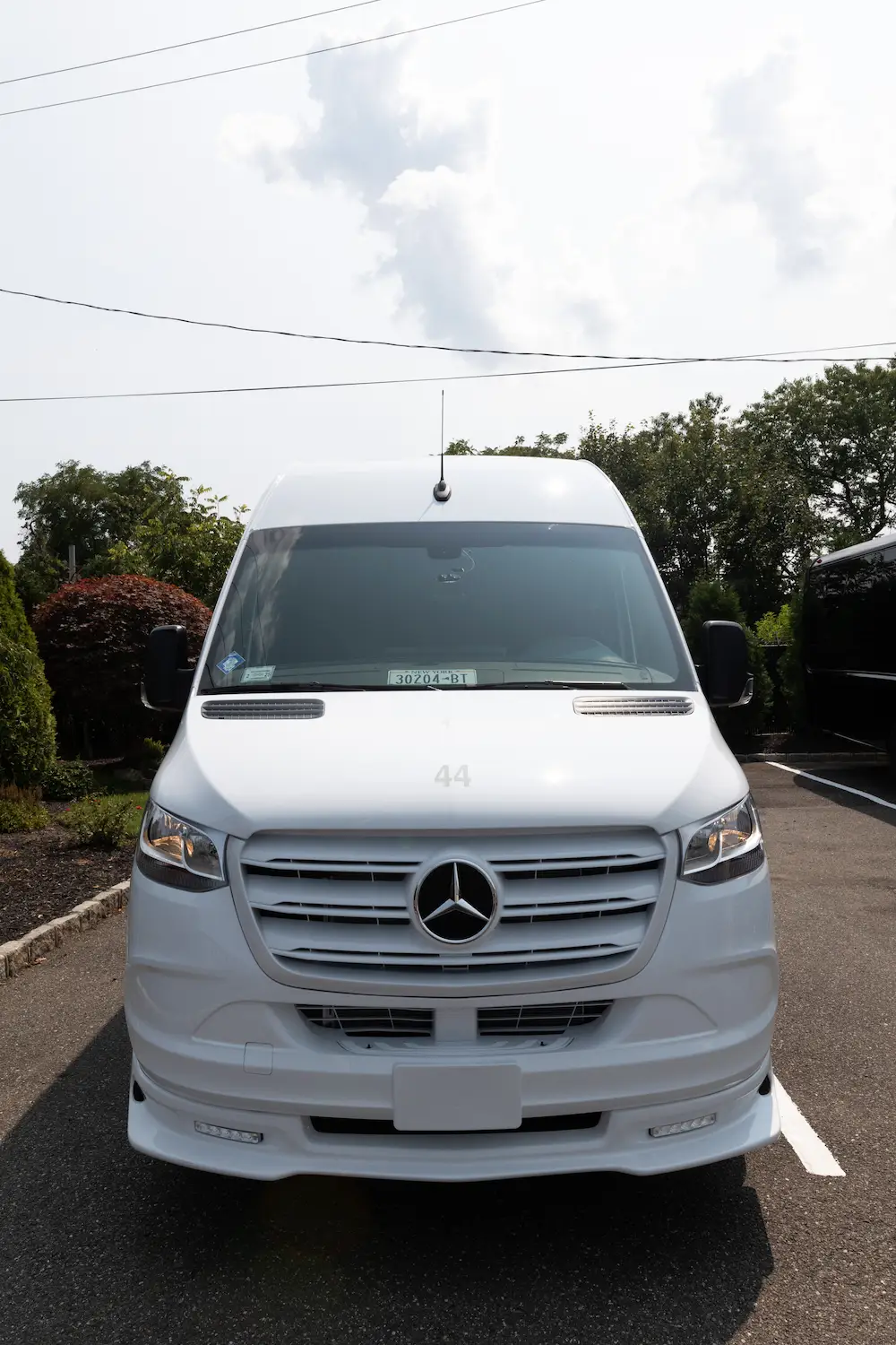 mercedes White Luxury Sprinter front