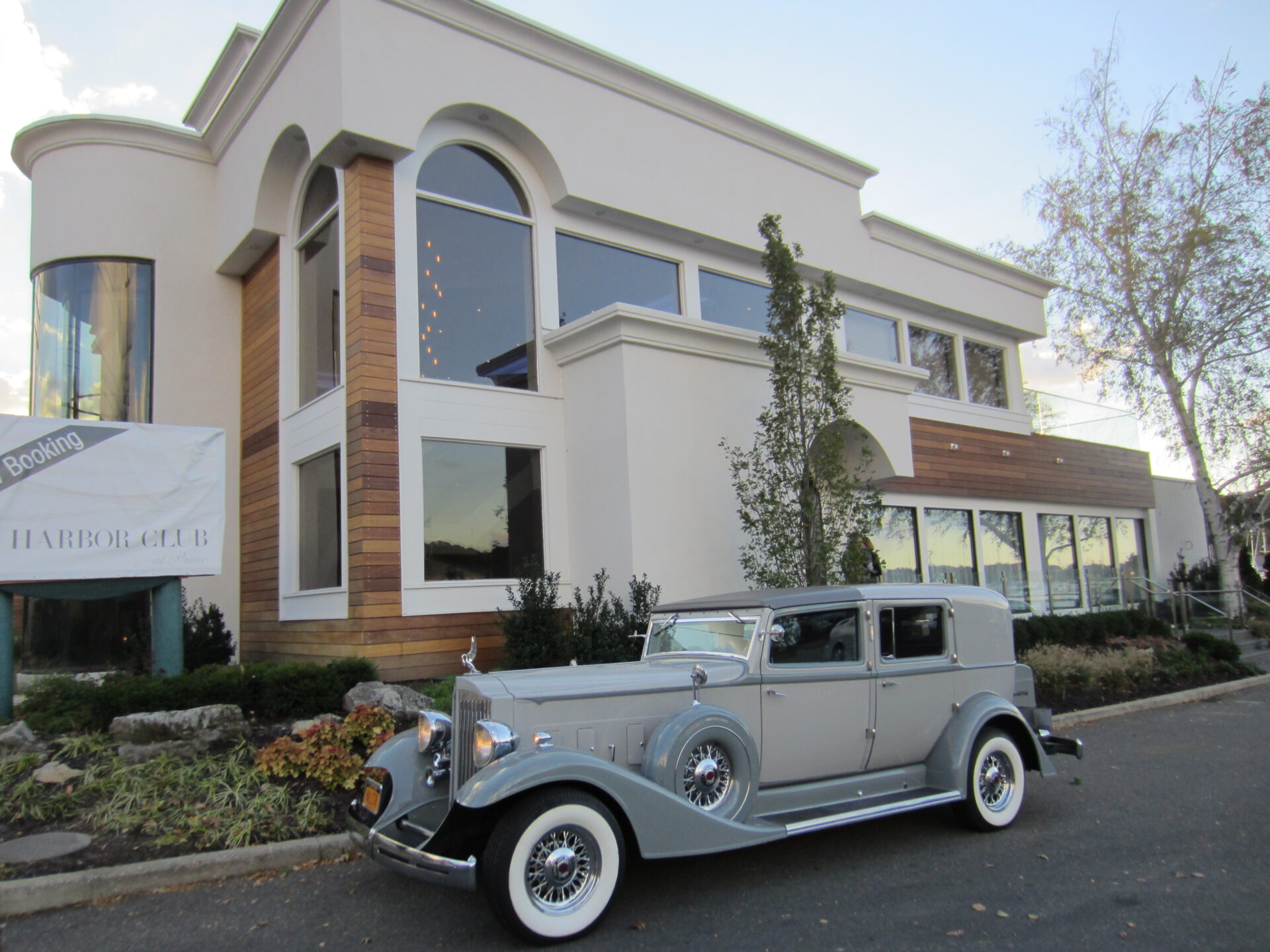 gray packard for wedding