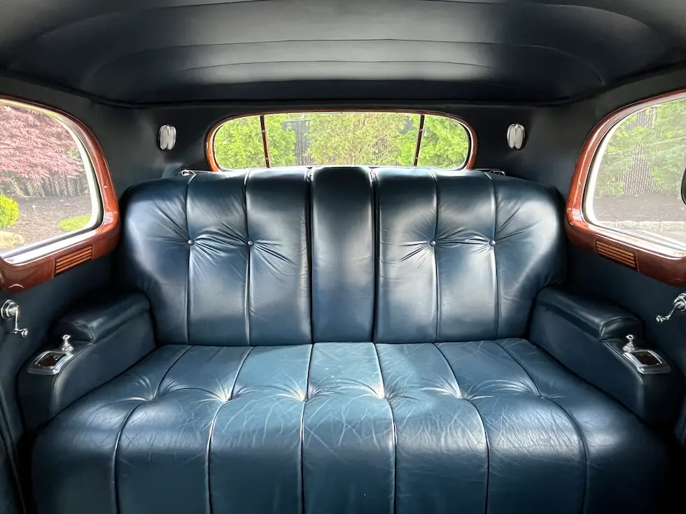 1940 White Limo Cadillac rear seats