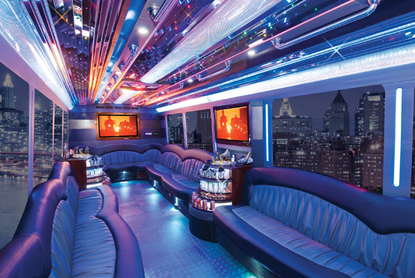 blue light prom limo
