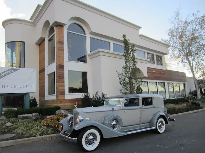 gray packard for wedding
