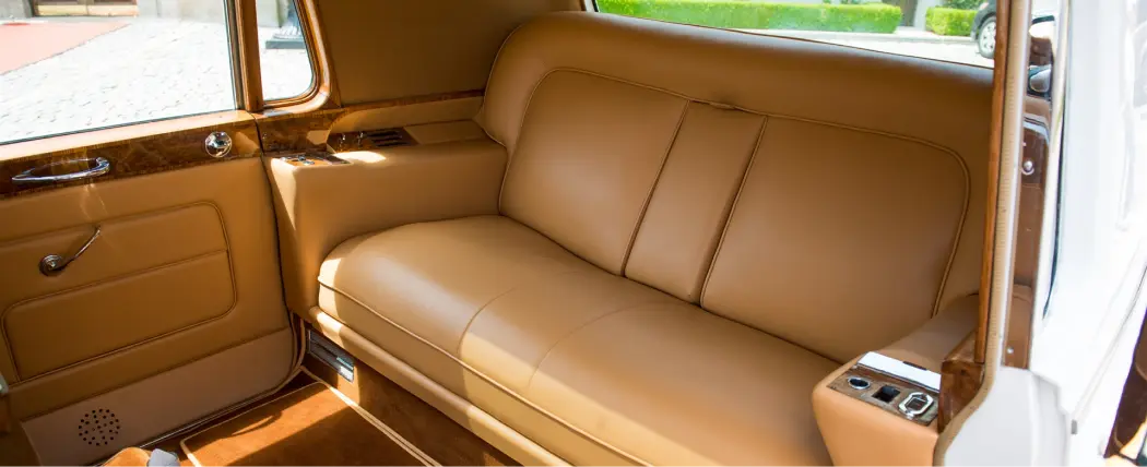1962 vintage rolls royce backseat