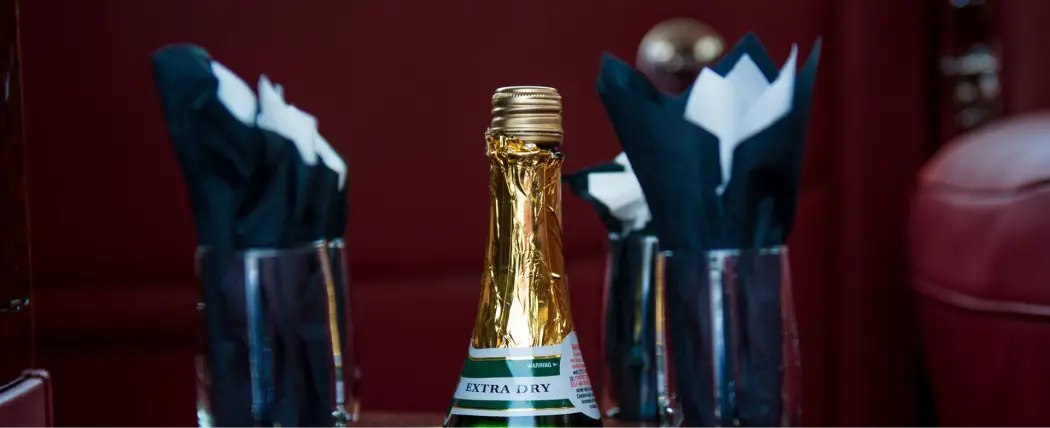 champagne in rolls royce