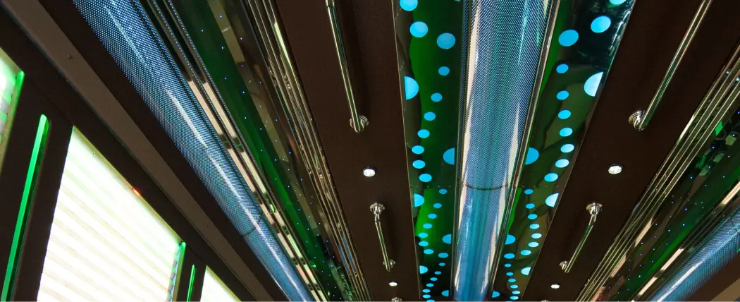 interior 22 passenger party limo bus