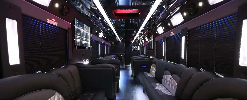 38 passenger party bus seating